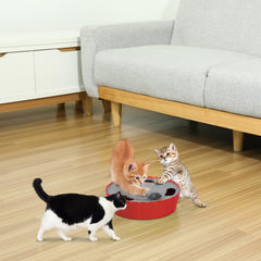 Pawaboo interactive cat toy slow mode action showing patient stalking