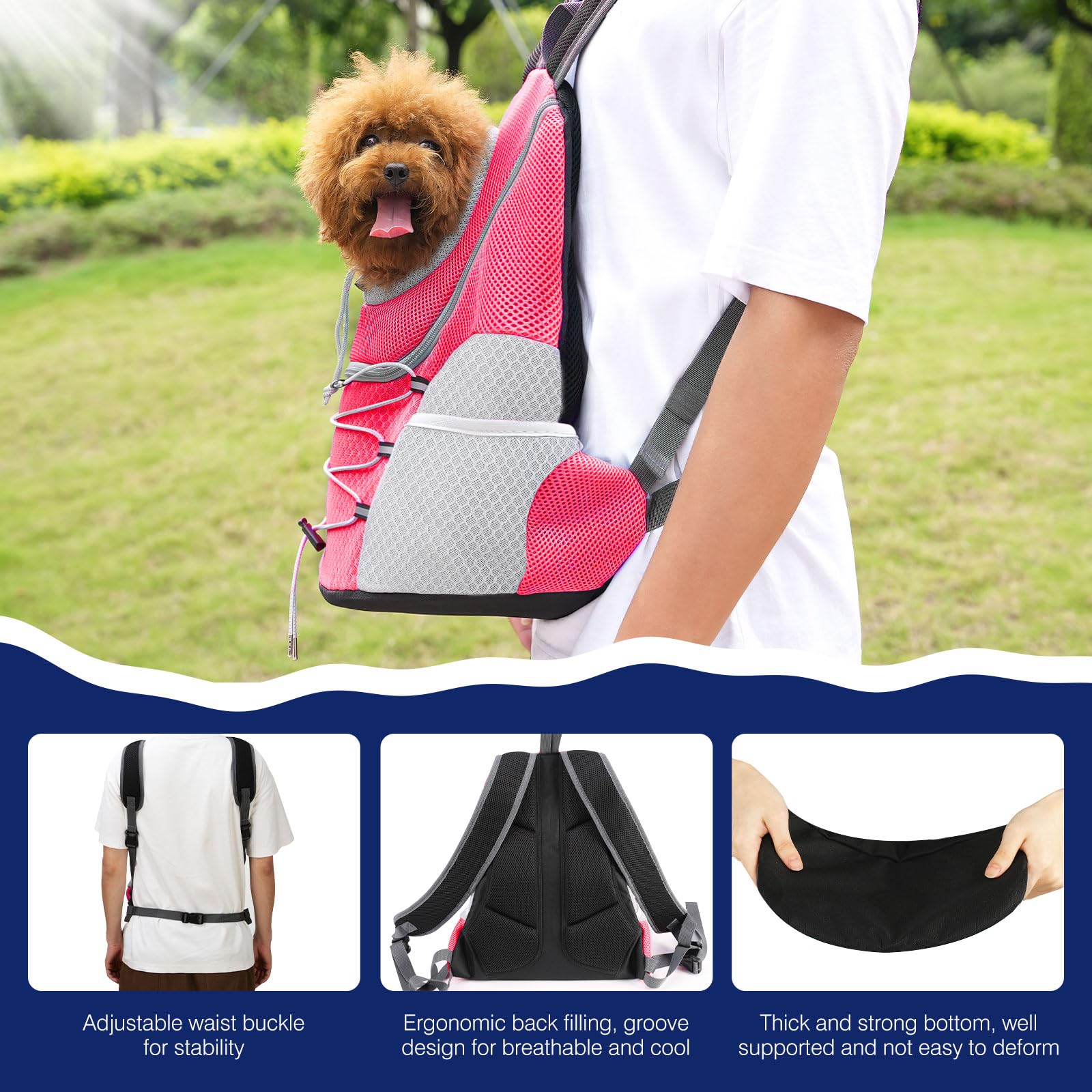 Pawaboo neck hole design lets pets peek while staying secure