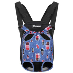Pawaboo Pet Carrier Backpack front view for hands-free travel with your small dog.
