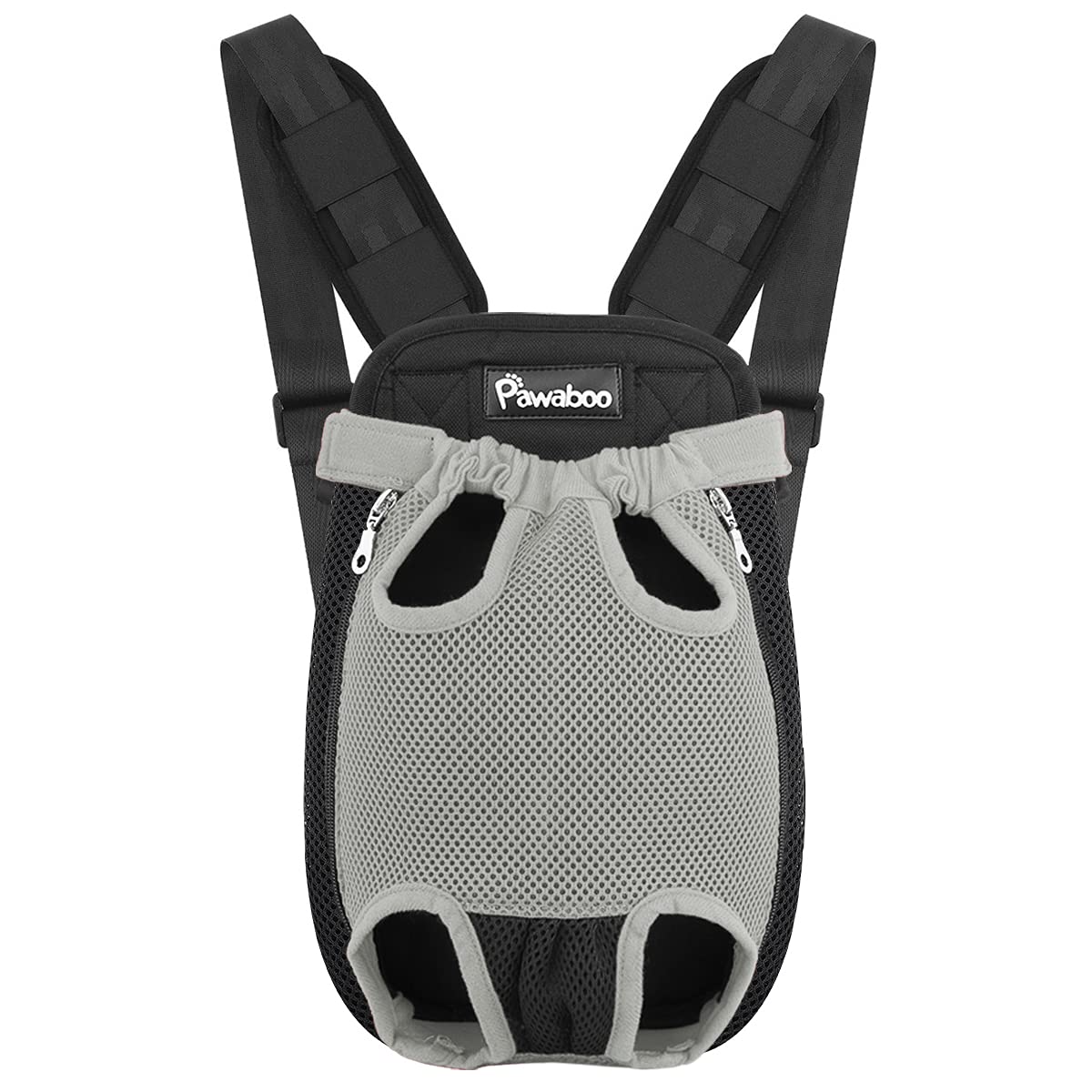 Pawaboo Pet Carrier Backpack front view for hands-free travel with small dog