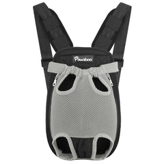 Pawaboo Pet Carrier Backpack front view for hands-free travel with small dog