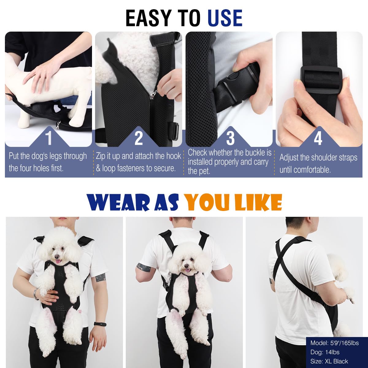 Pawaboo Pet Carrier Backpack side view highlights comfortable fit with padded shoulders.