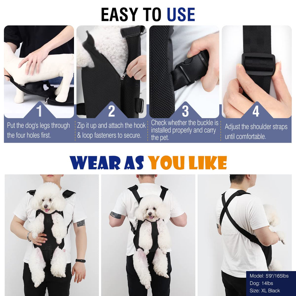 Pawaboo Pet Carrier Backpack side-worn shows versatile front or back carry for safer outings