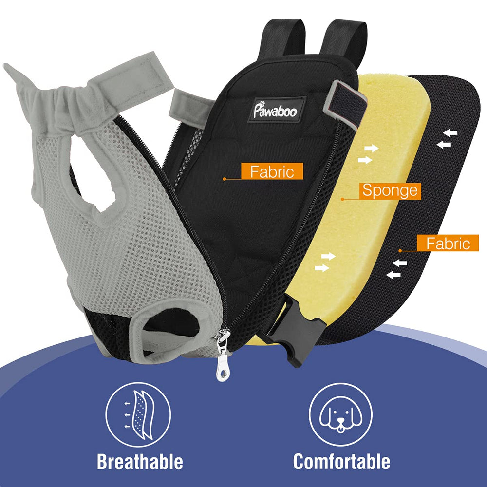 Pawaboo Pet Carrier Backpack sponge pad supports shoulder comfort during long carries