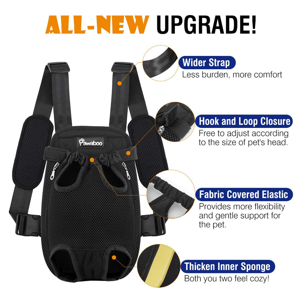 Pawaboo pet carrier backpack thickened sponge pad supports comfortable shoulders