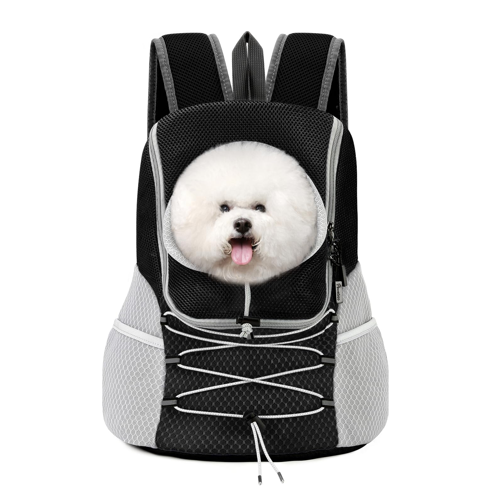 Pawaboo pet dog carrier backpack side view for ergonomic hiking-ready design