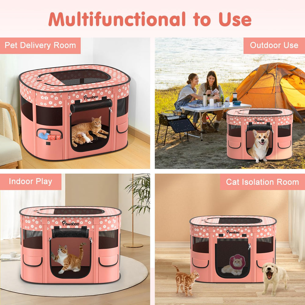 Pawaboo playpen dimensions 32L x 24W x 22H tailored for pets.