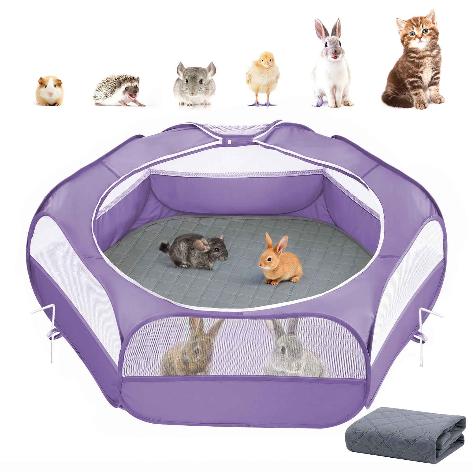 Pawaboo Playpen folded-compact for easy transport with small pets