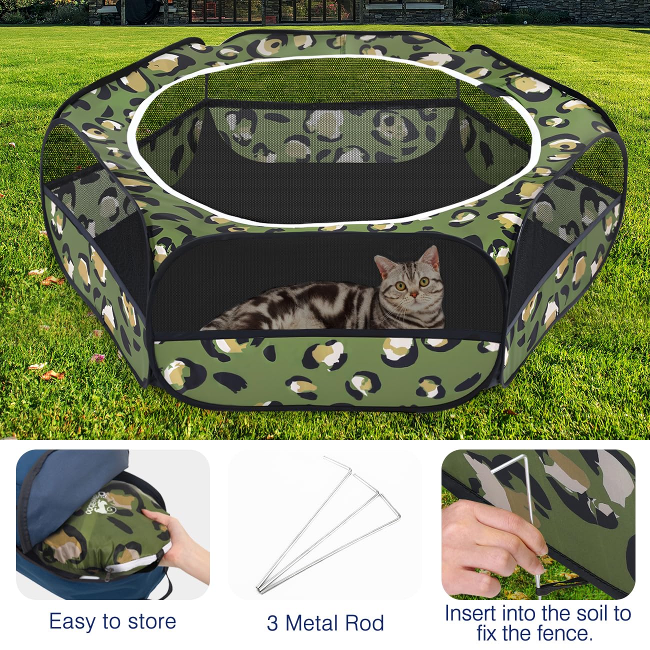 Pawaboo playpen folded compact for travel and storage