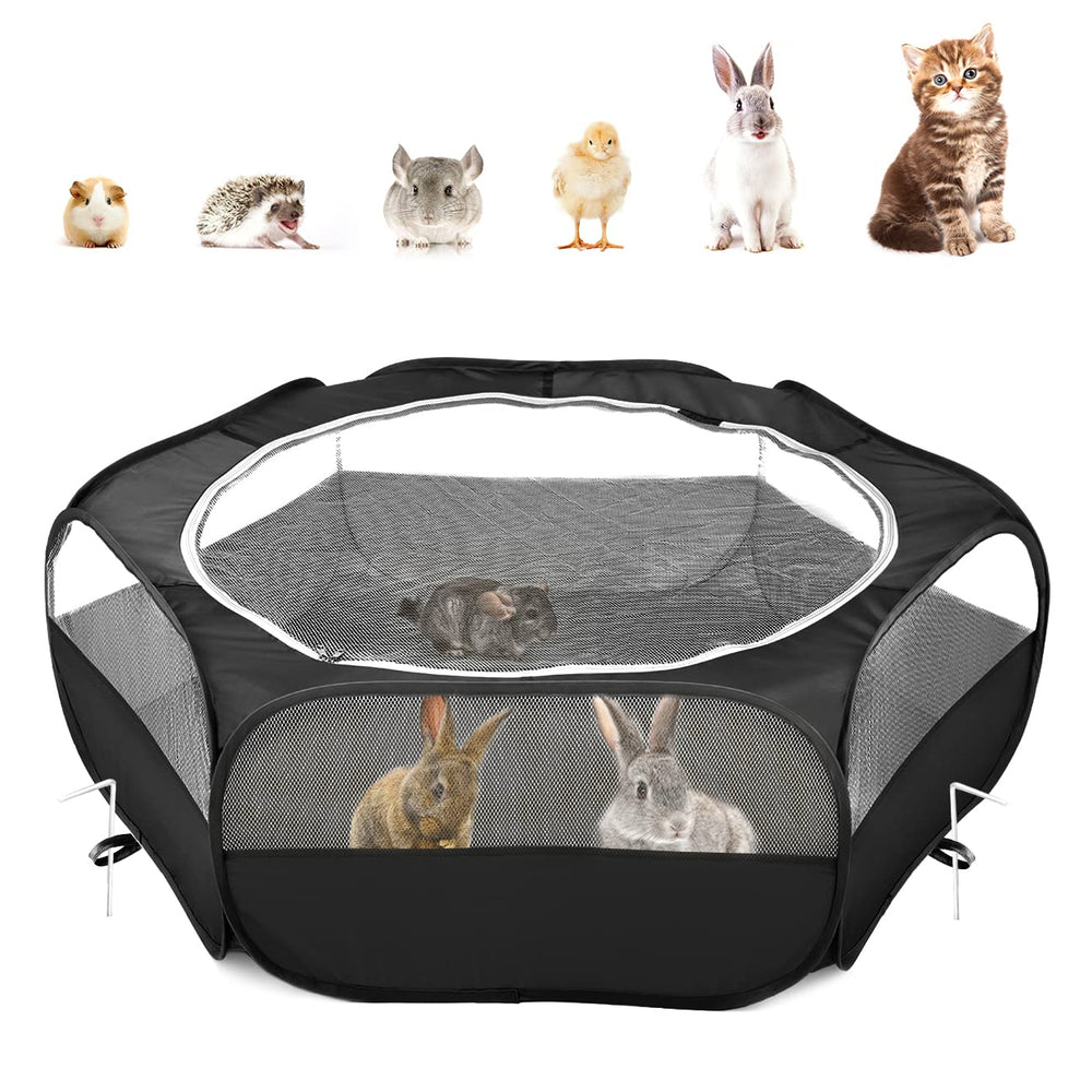 Pawaboo playpen folded compact for travel and storage.