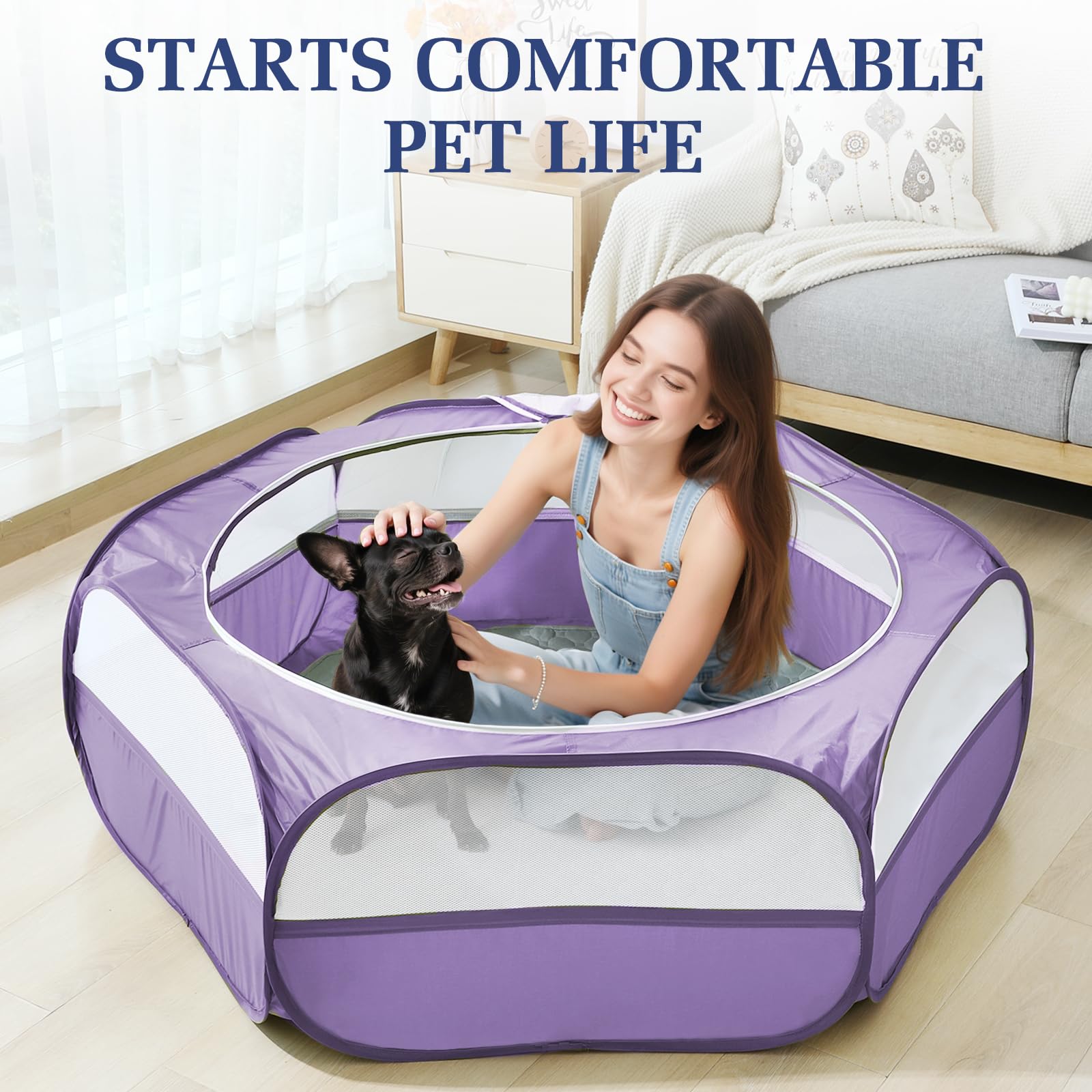 Pawaboo Playpen ground-pegs securing stability during outdoor setup