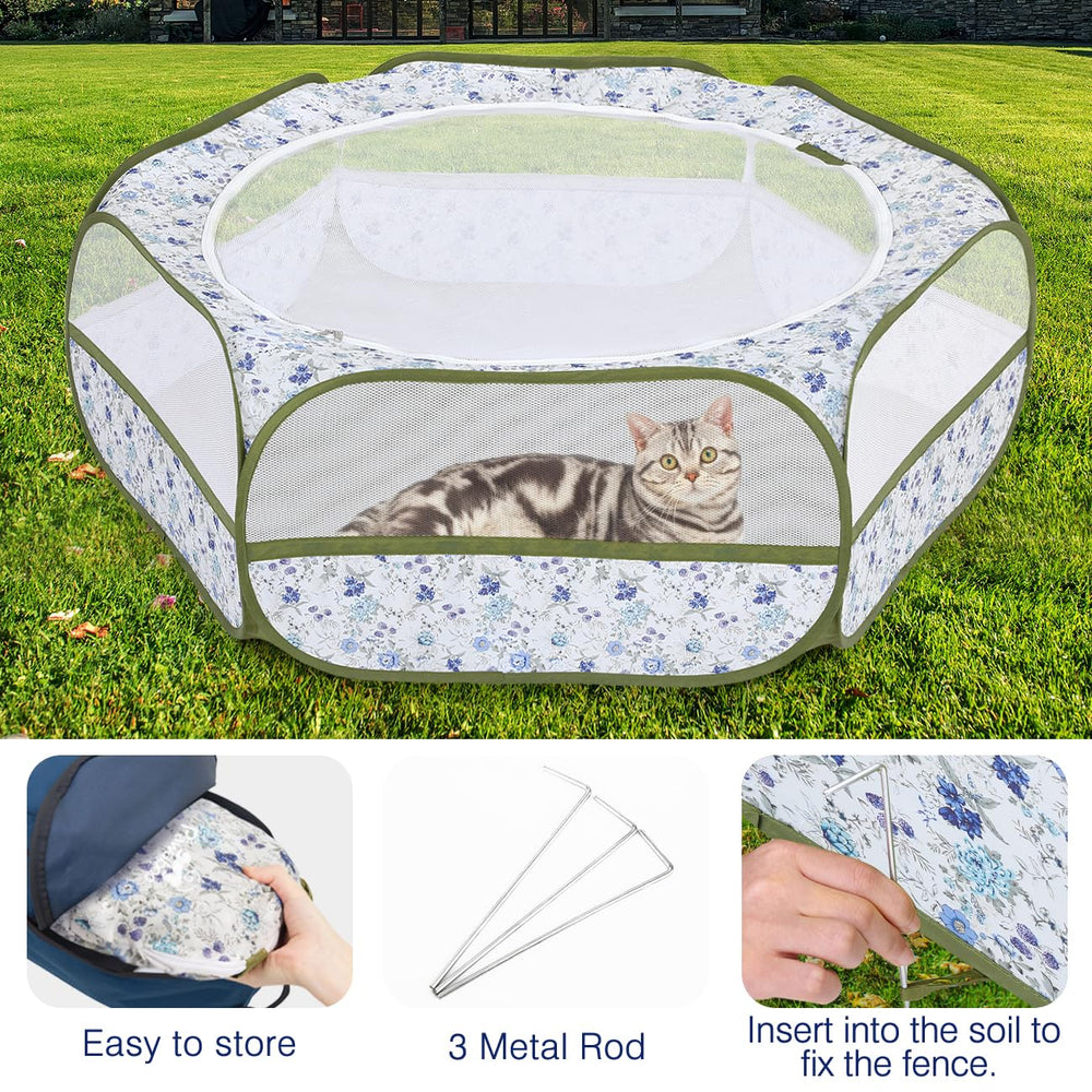 Pawaboo playpen ground pegs stabilize the enclosure outdoors
