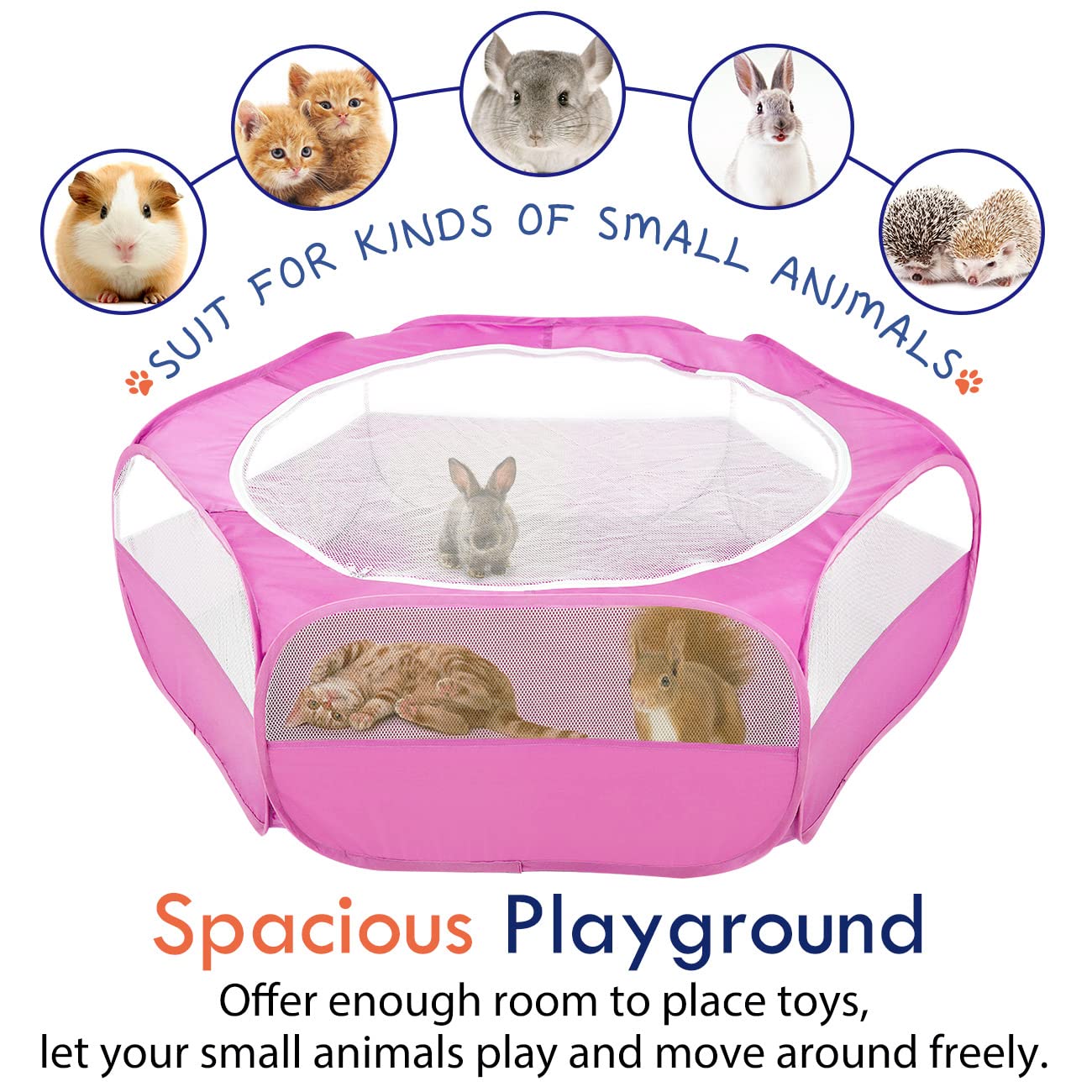 Pawaboo playpen three-metal-rods ensures sturdy frame support