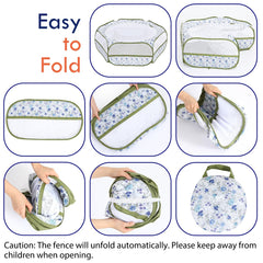 Pawaboo playpen unfolded size provides a roomy space for small pets