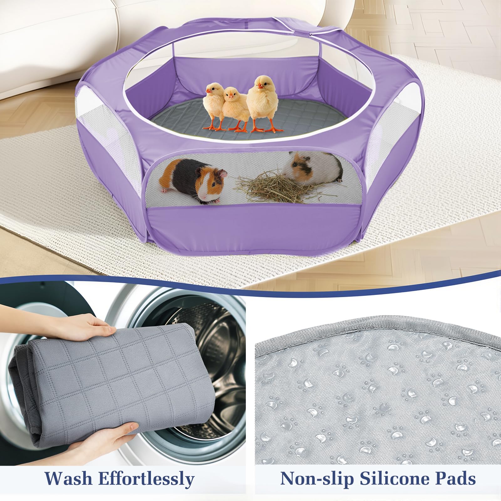 Pawaboo Playpen upgraded-mesh emphasizes chew resistance and safety