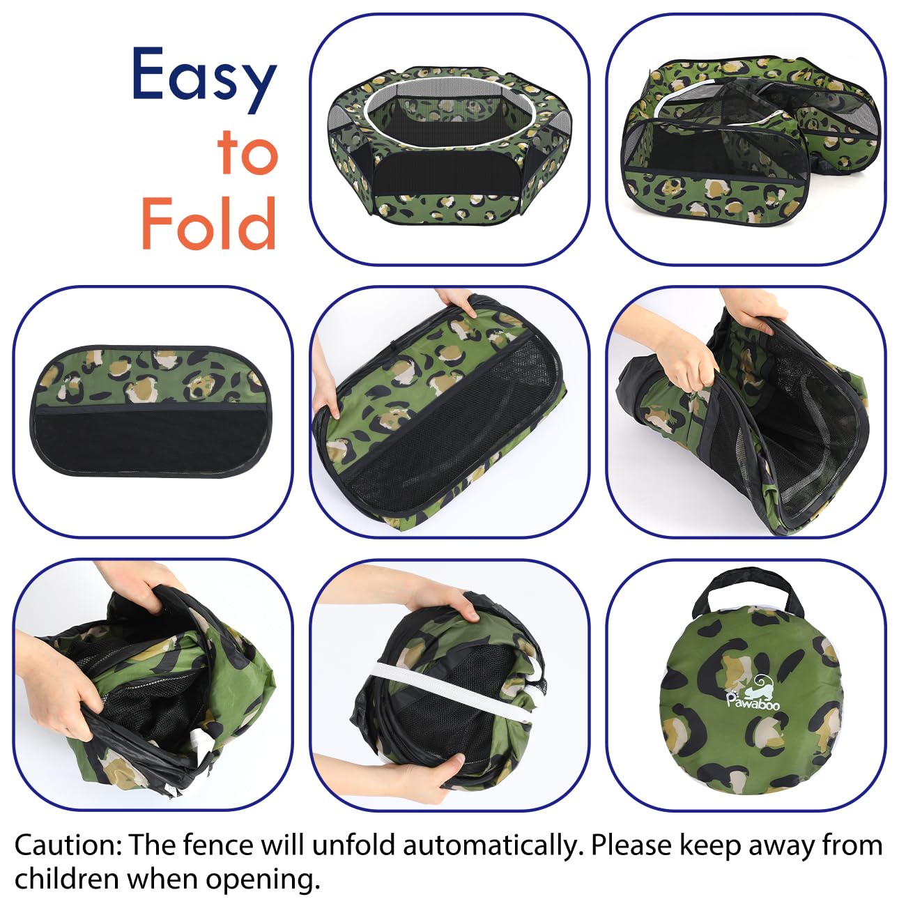 Pawaboo playpen waterproof bottom keeps floors clean during pet playtime