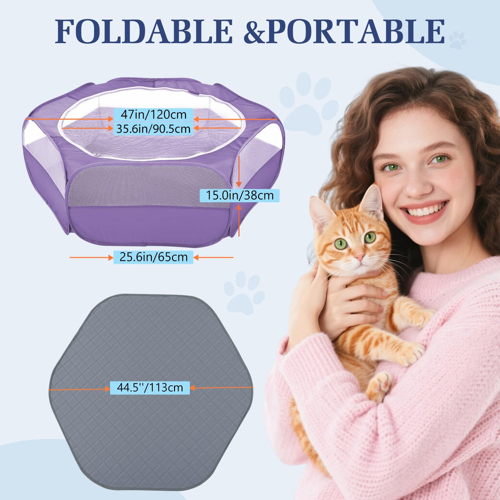 Pawaboo Playpen waterproof-pad highlights leak-proof base for clean use