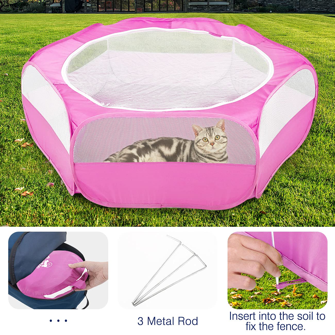 Pawaboo playpen zippered-cover provides quick access and easy cleaning