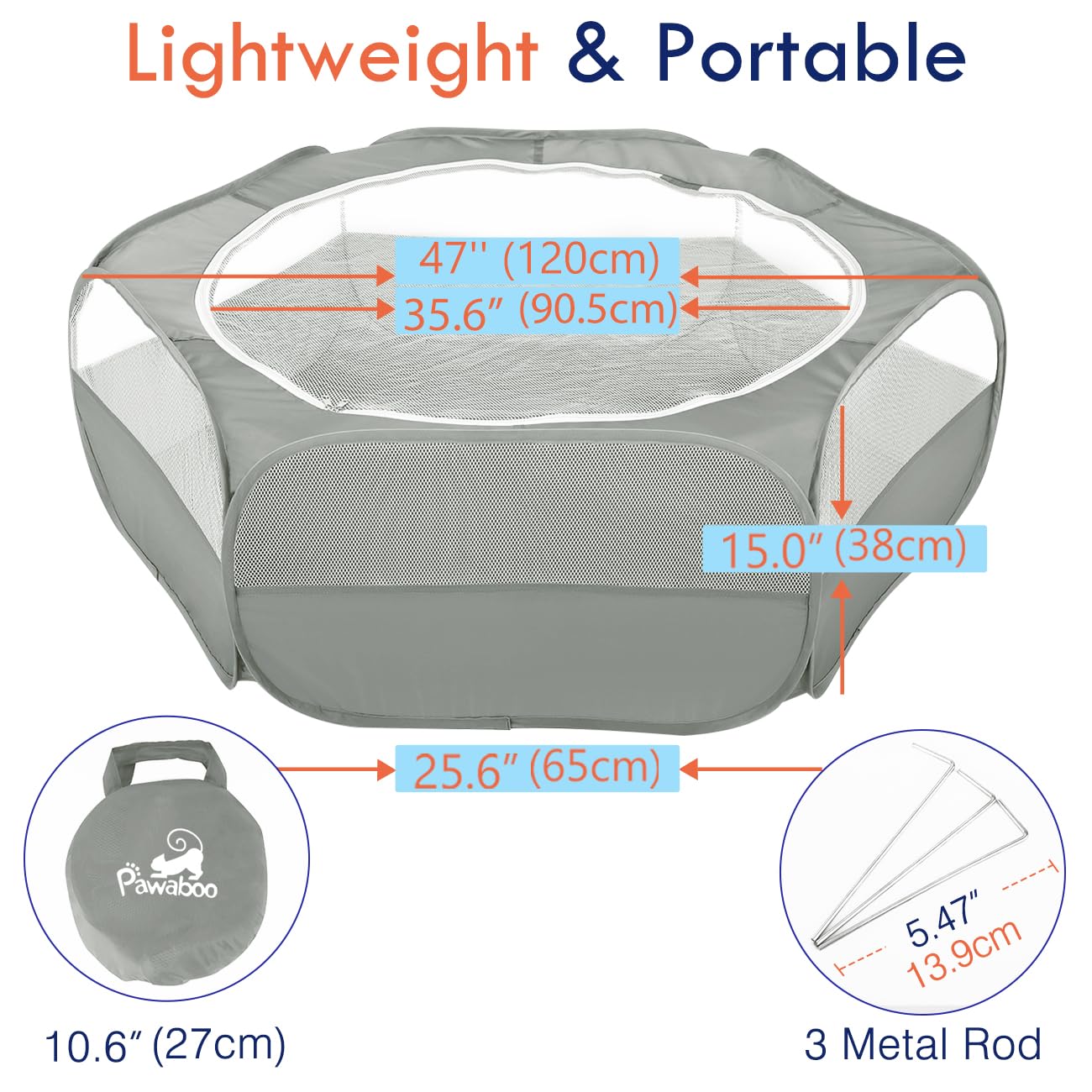 Pawaboo playpen with zippered cover keeps pets comfortable and clean.