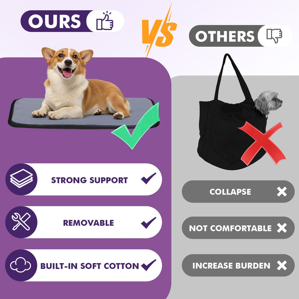 Pawaboo portable dog carrier with shoulder strap for easy carrying.