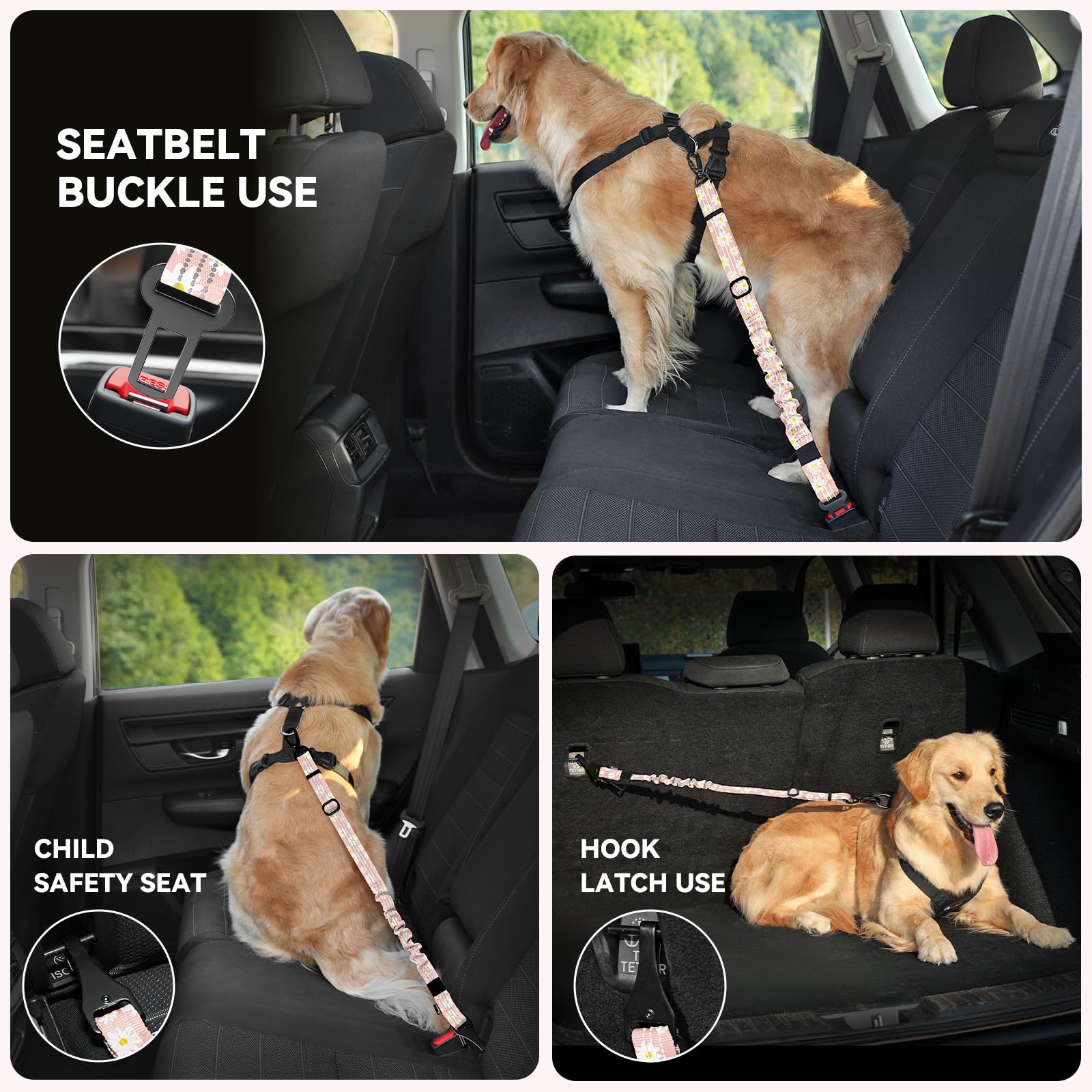 Pawaboo reflective stitching enhances visibility during night drives
