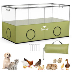 Pawaboo small animal playpen green outer view showing spacious enclosure