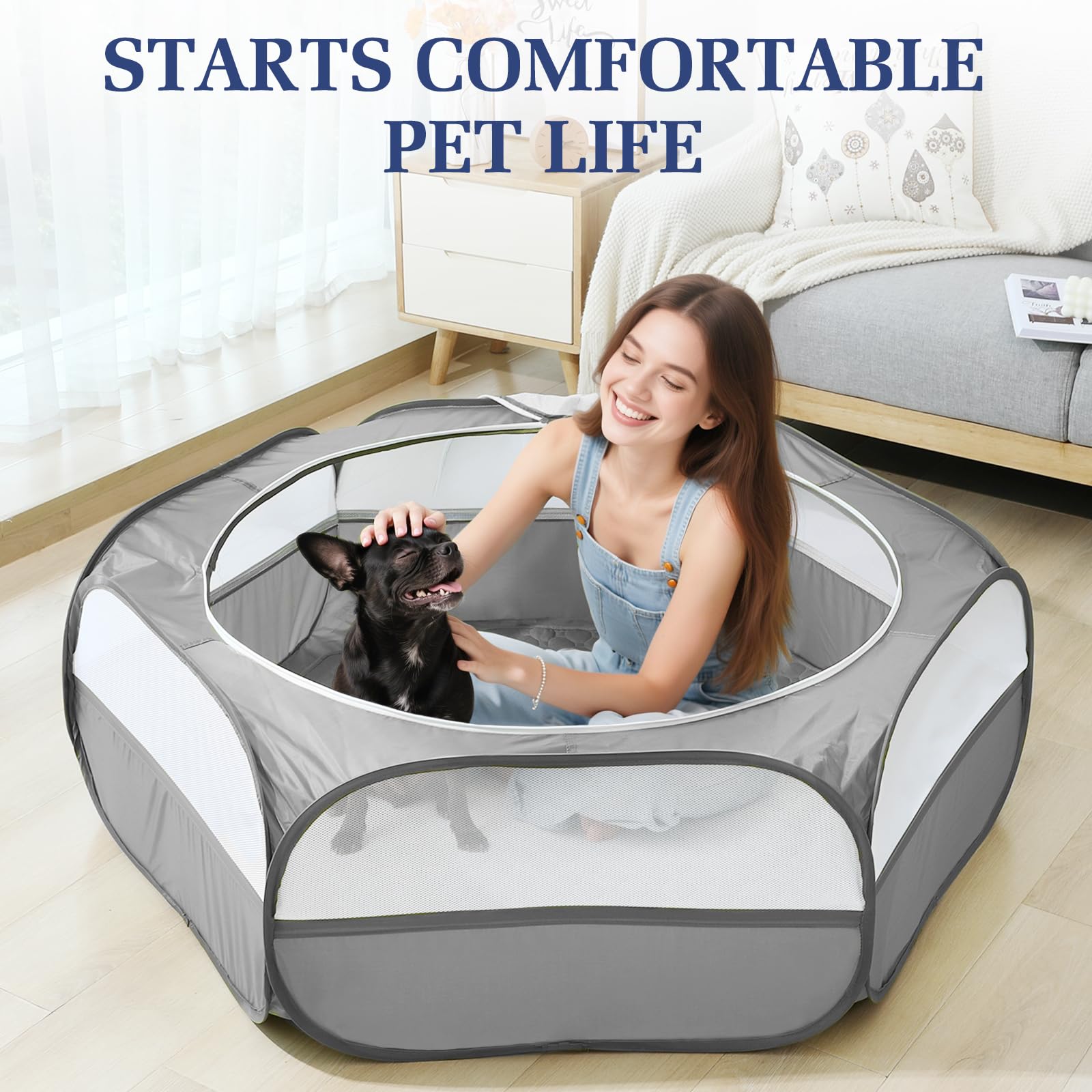 Pawaboo small-animals brooder pen highlights gentle containment for chicks and small pets.