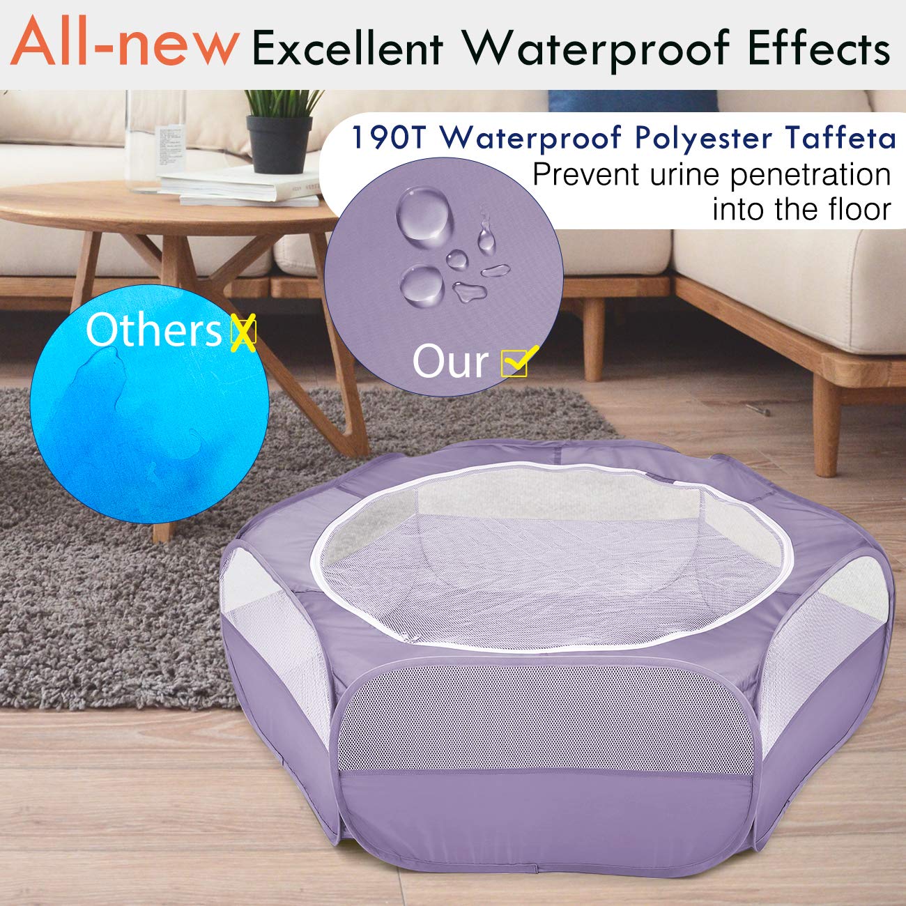Pawaboo small animals playpen pop-out automatic – quick setup for on-the-go pet care.
