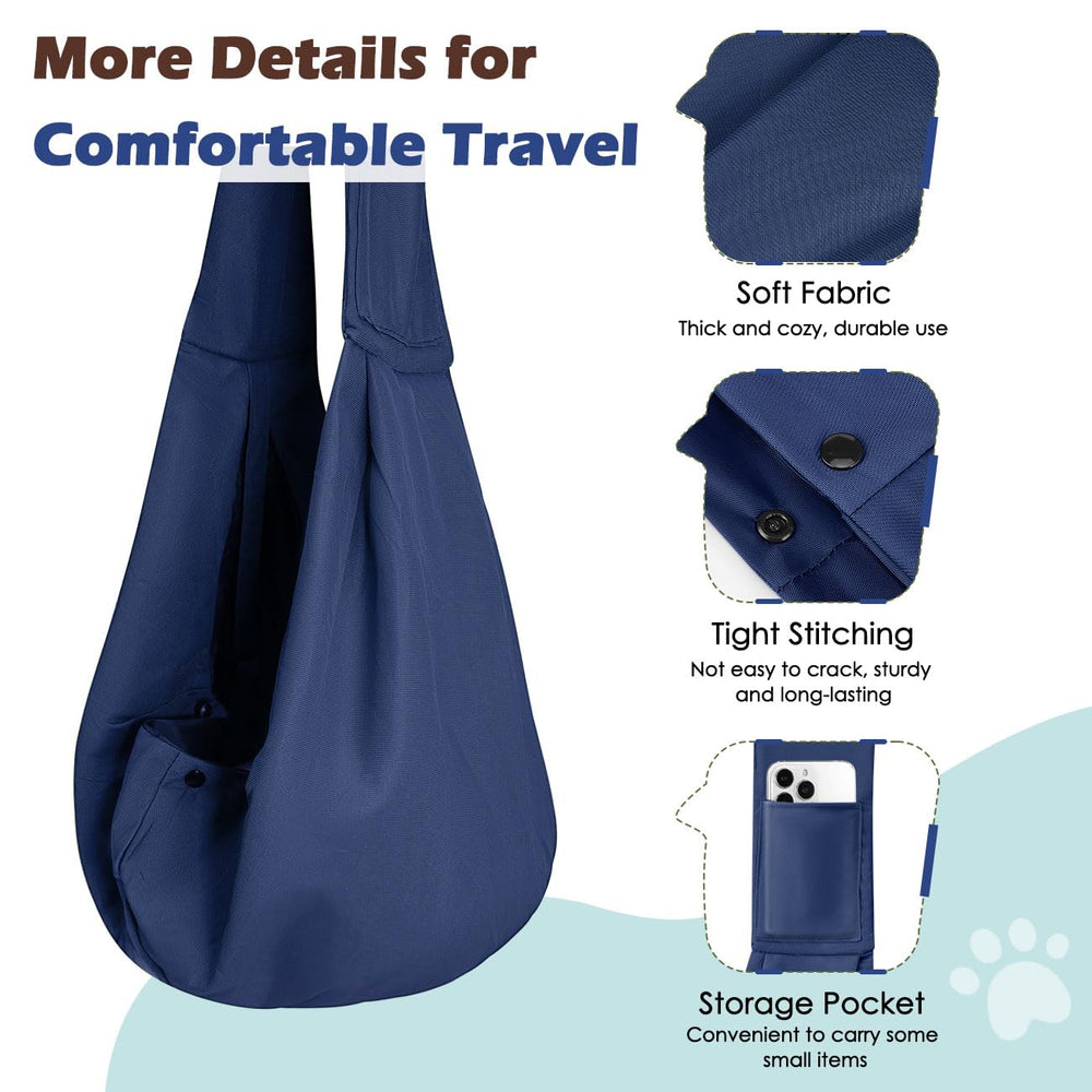 Pawaboo Indigo sling includes a convenient storage pocket for essentials