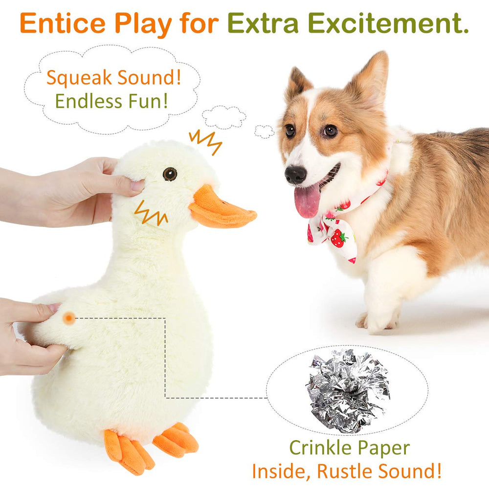 Pawaboo plush duck with soft texture for cuddling and chewing