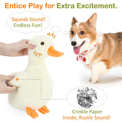 Pawaboo plush duck with soft texture for cuddling and chewing