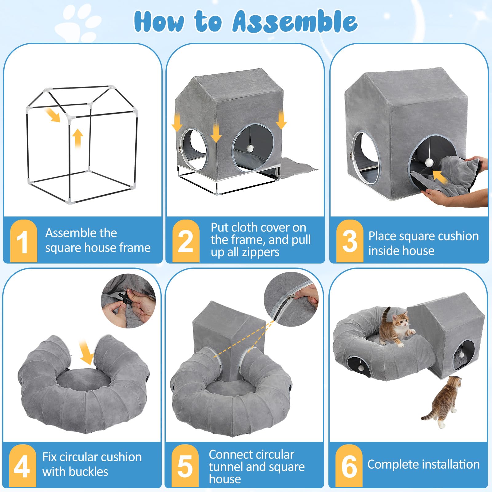 Pawaboo sturdy steel frame supports active play without losing shape.