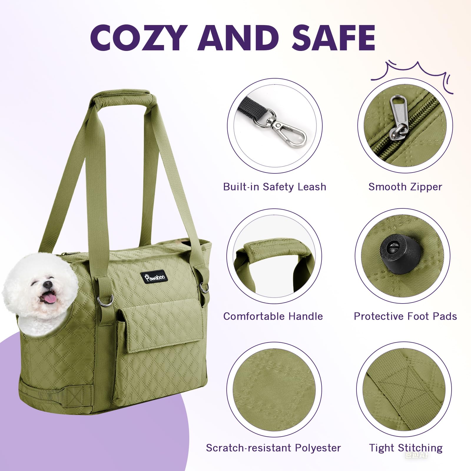 Pawaboo ultra-light carrier weighing 434g for easy carry.