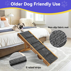Pawaboo upgraded dog ramp height adjustable from 13 to 21 inches