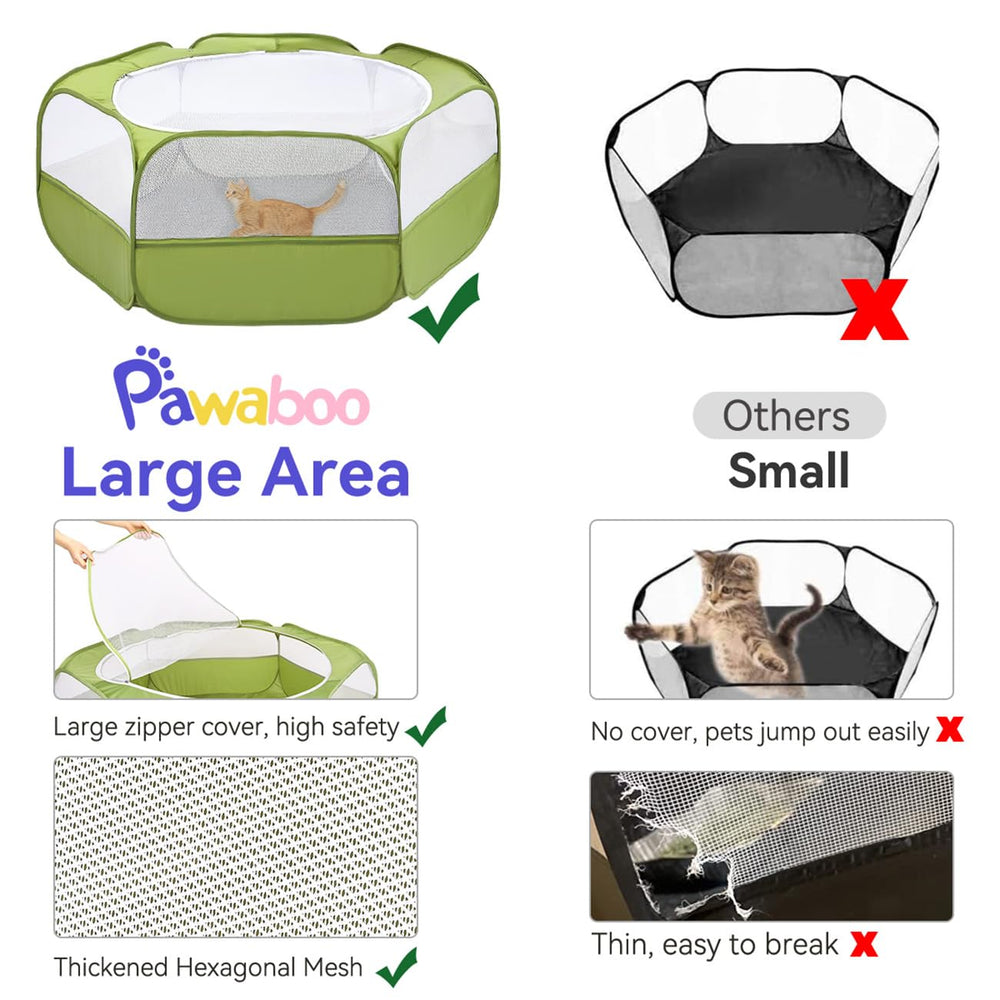 Pawaboo Waterproof bottom with breathable top mesh for mess containment