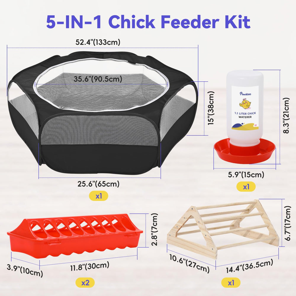 Pawaboo waterproof mesh enclosure in-use image showcases escape-proof design