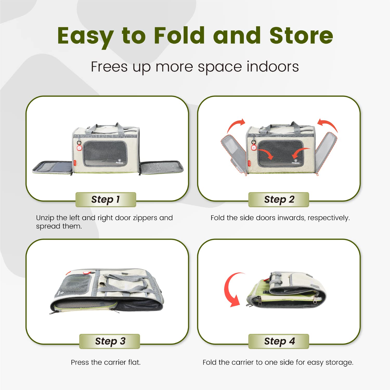 Pawaii cat carrier anti-wandering leash boosts safety during trips