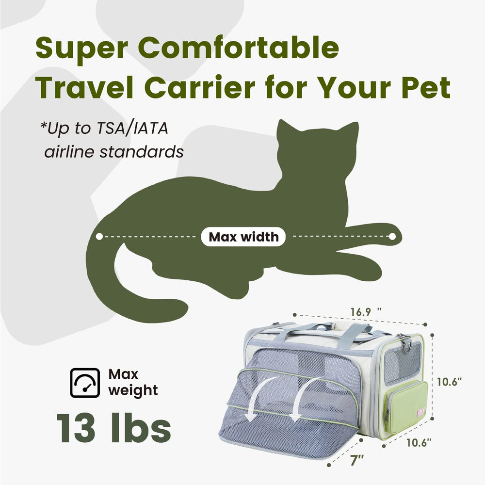 Pawaii cat carrier four-sided mesh emphasizes ventilation during travel