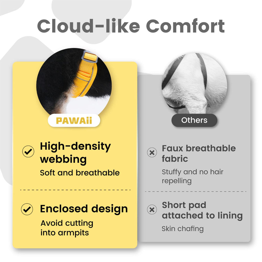 Pawaii harness breathable mesh for all-day comfort during walks
