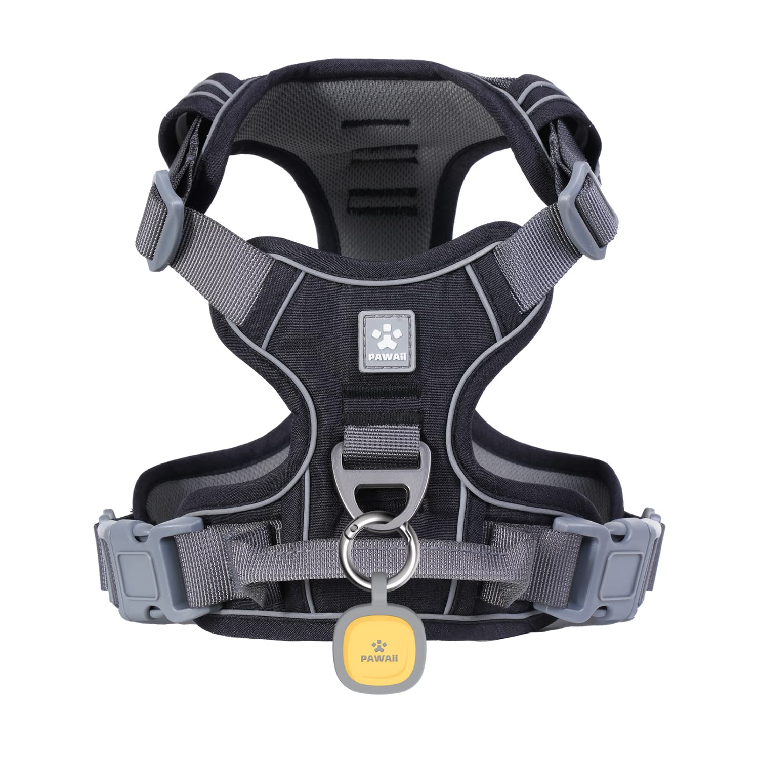 Pawaii no-pull dog harness with front O-ring for gentle walking control