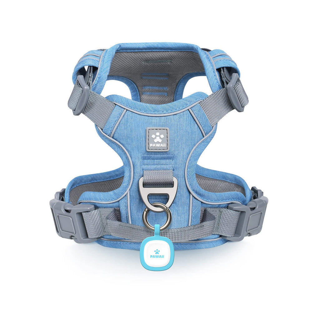 Pawaii No Pull Harness front view for secure daily-walk fit.