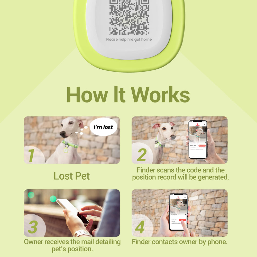 Pawaii pet ID tag silicone material close-up in green, gentle on pets.