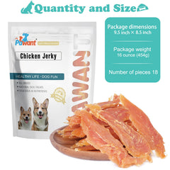 Pawant Chicken Jerky in hand demonstrates easy-to-break snack for training.