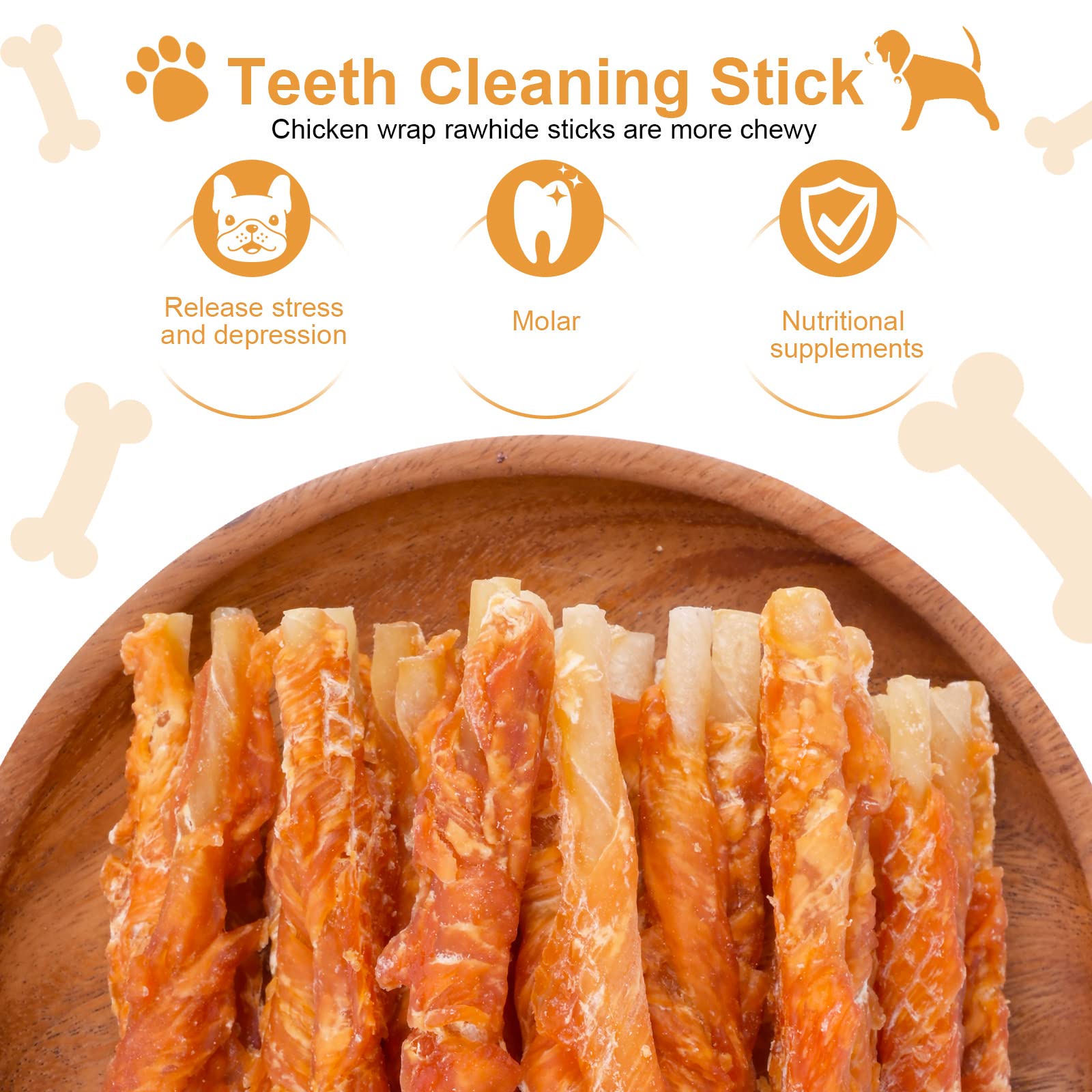 Pawant chicken wrapped rawhide ingredients label showing natural ingredients