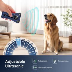 PawBehave ultrasonic bark deterrent side profile shows compact collar-free design
