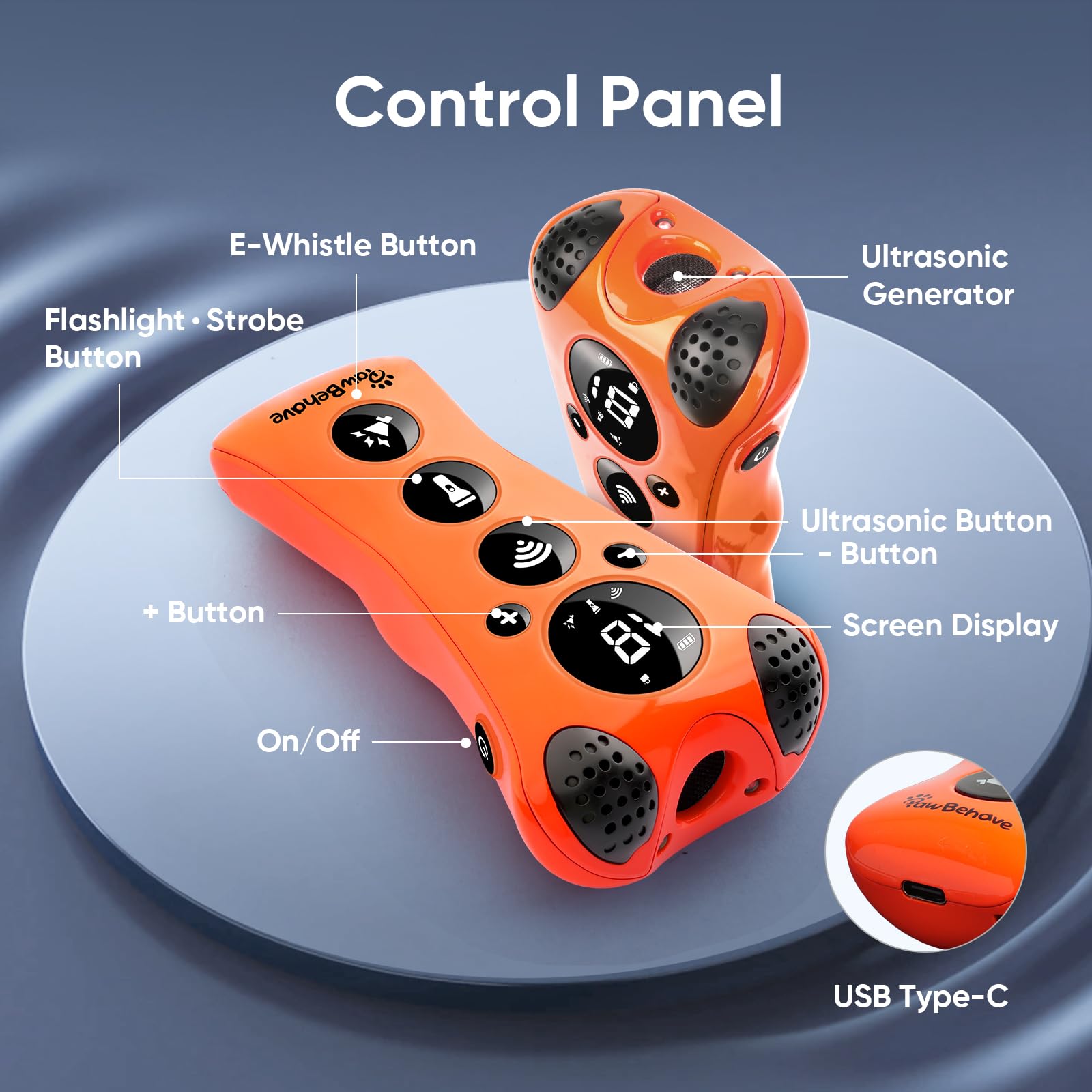 PawBehave 1000-lumen flashlight in use enables nighttime training and visual cues.