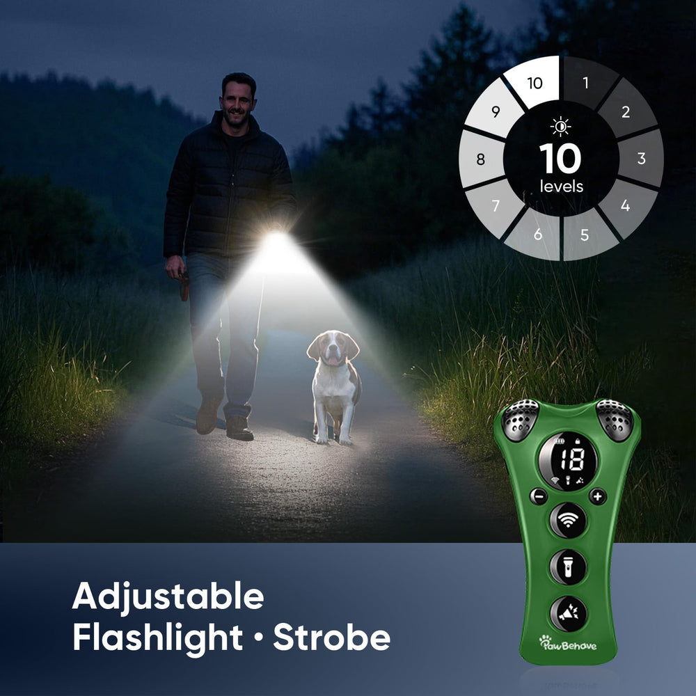 PawBehave USB-C rechargeable battery emphasizes long standby power for extended sessions.