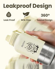 Double-walled insulation on Pawccoli bottle keeps water cold for hours.