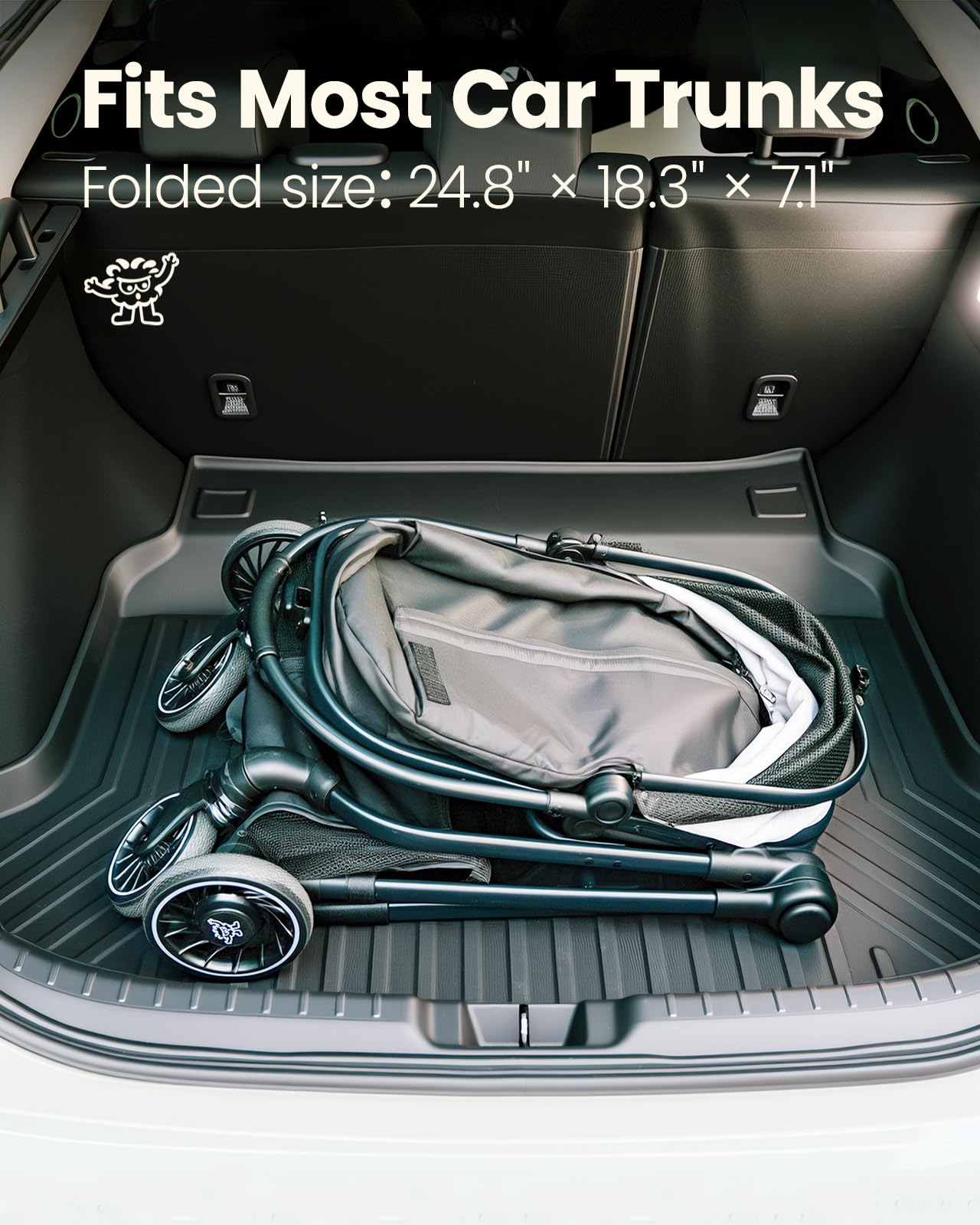 Pawccoli pet stroller storage basket and cup holder for essentials.
