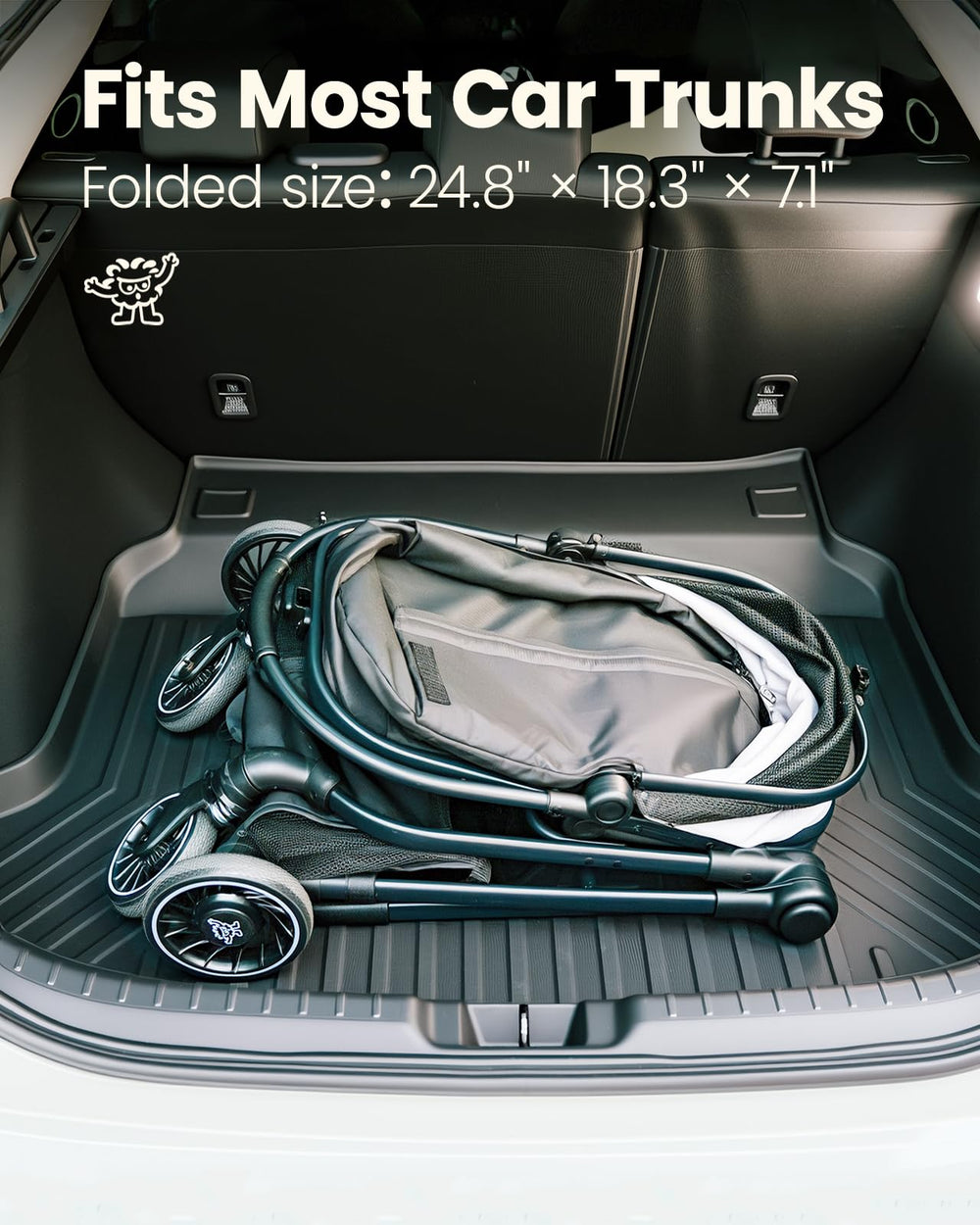 Pawccoli pet stroller storage basket and cup holder for essentials.